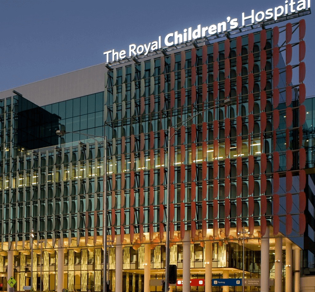 The Royal Children's Hospital at night